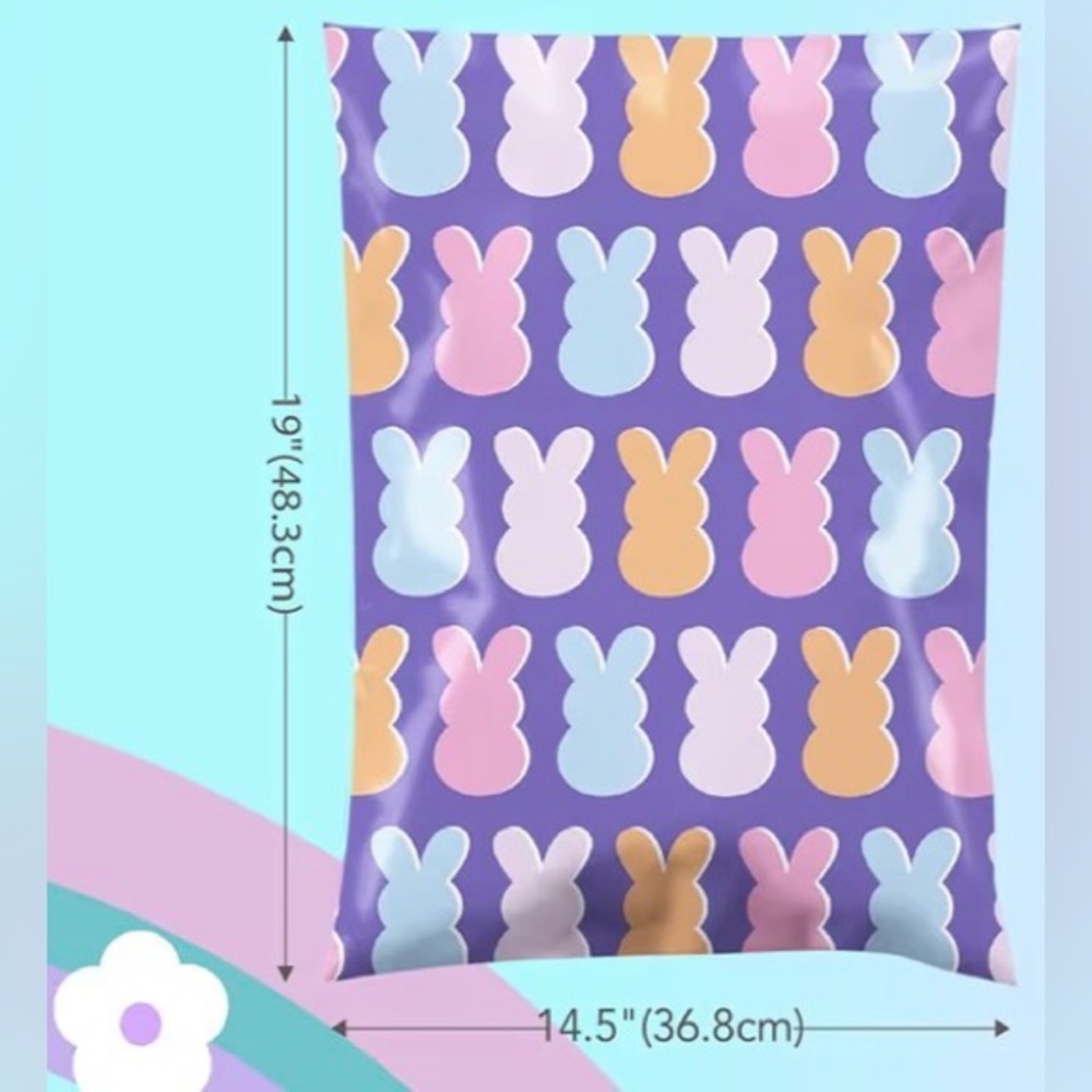 Easter Bunny Poly Mailers Set of 10- (X-Large 19x14.5)